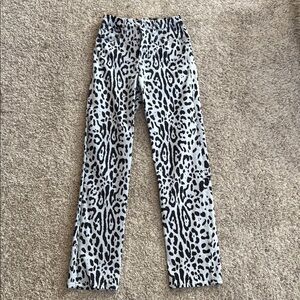 Good American High Rise Leopard Print Jeans